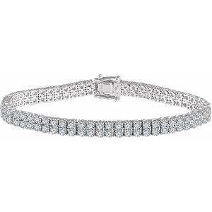 Imitation White Cubic Zirconia Line Bracelet