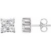 14K White 1/2 CTW Natural Diamond Cluster Earrings