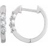 14K White 1/4 CTW Natural Diamond 14 mm Hoop Earrings