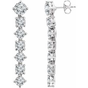 Imitation White Cubic Zirconia Earrings