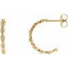 14K Yellow .04 CTW Natural Diamond Hoop Earrings