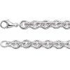 Sterling Silver 9 mm Round Cable 8″ Chain