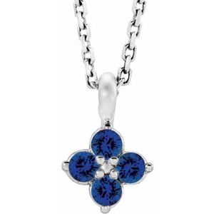 Imitation Blue Sapphire Necklace