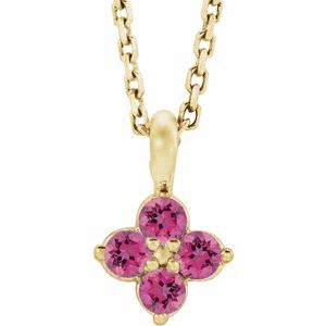 Youth Natural Pink Tourmaline Necklace