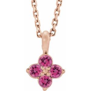 Youth Natural Pink Tourmaline Necklace