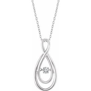 Sterling Silver 1/10 CT Natural Mystara Diamond® 16-18″ Necklace