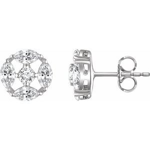 Imitation White Cubic Zirconia Earrings