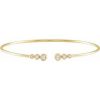 14K Yellow 1/4 CTW Natural Diamond Cuff 7″ Bracelet