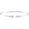 14K White 1/4 CTW Natural Diamond Cuff 7″ Bracelet