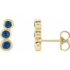 14K Yellow Lab-Grown Blue Sapphire Ear Climbers