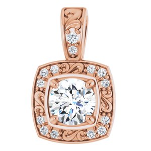 1/3 Ctw Natural Diamond Pendant