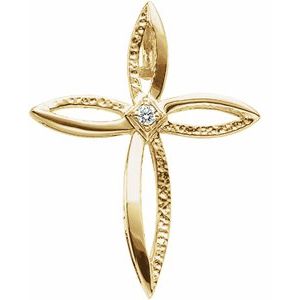 Natural Diamond Cross Pendant