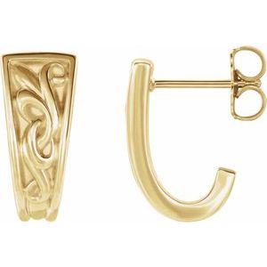 Vintage-Inspired J-Hoop Earrings