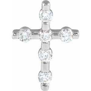 1/5 Ctw Natural Diamond Cross Pendant