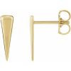 14K Yellow Triangle Earrings