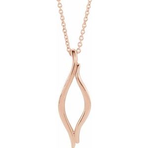 14K Rose Freeform 16-18″ Necklace