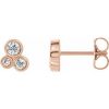 14K Rose 1/5 CTW Natural Diamond Geometric Cluster Earrings