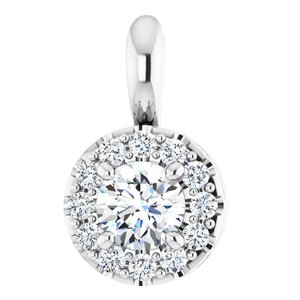 Platinum 3/8 CTW Natural Diamond Pendant