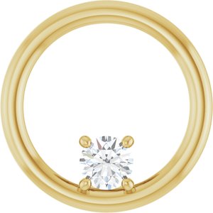 14K Yellow 1/4 CT Natural Diamond Pendant