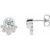 Sterling Silver 5/8 CTW Natural Diamond Earrings