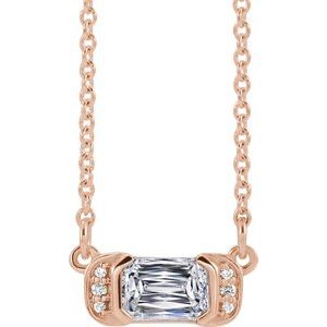 1/2 Ctw Natural Diamond Bar Necklace