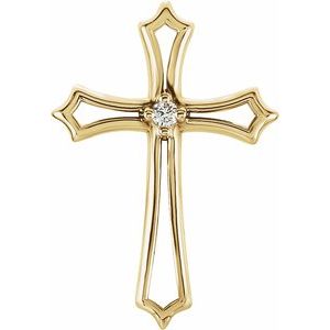 Natural Diamond Cross Pendant