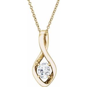 Forever One Colorless Lab-Grown Moissanite Necklace