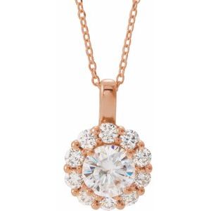 Lab-Grown Moissanite And 5/8 Ctw Natural Diamond Necklace