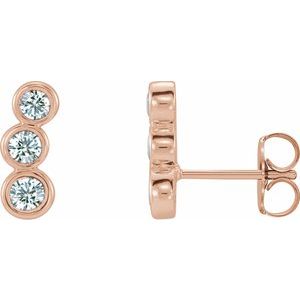 1/2 Ctw Natural Diamond Ear Climbers