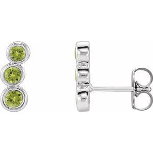 Natural Peridot Ear Climbers