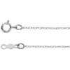 14K White .75 mm Rope 24″ Chain