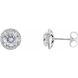 1 1/5 Ctw Natural Diamond Earrings