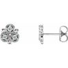 14K White 1/5 CTW Natural Diamond Earrings