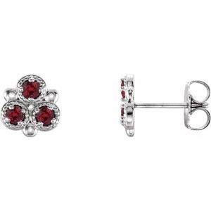 Lab-Grown Ruby Earrings With Backs