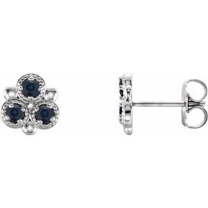 Lab-Grown Sapphire Earrings With Backs