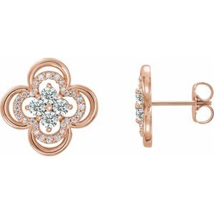 5/8 Ctw Natural Diamond Earrings