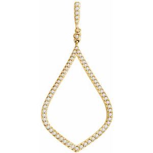 14K Yellow 1/4 CTW Natural Diamond Pendant