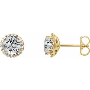 1 1/3 Ctw Natural Diamond Earrings