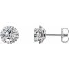 Platinum 1 1/3 CTW Natural Diamond Earrings