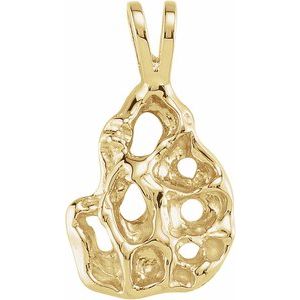 18K Yellow Nugget Pendant