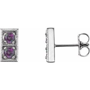 Lab-Grown Alexandrite Earrings With Backs