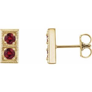 Lab-Grown Ruby Earrings With Backs