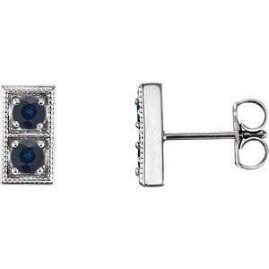 Natural Sapphire Earrings With Backs