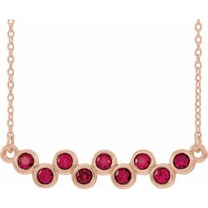 Lab-Grown Ruby Bar Necklace