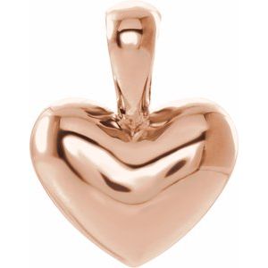 14K Rose Youth Heart Pendant