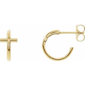 Cross Hoop Earrings