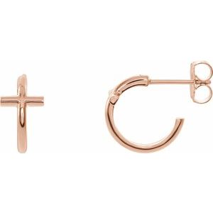 Cross Hoop Earrings