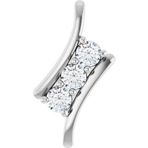 Platinum 1/3 CTW Natural Diamond Pendant