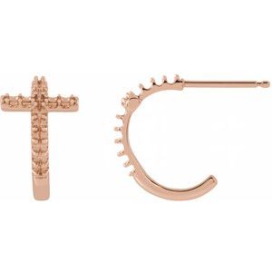 Cross Hoop Earring Mounting