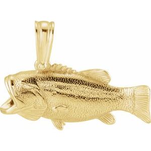 18K Yellow Bass Pendant